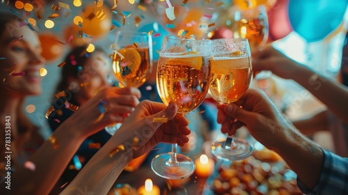 Group of People Toasting With Glasses of Beer