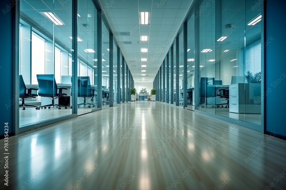 Empty Modern Office Space Blurred Background Empty Modern Office Space Blurred Background