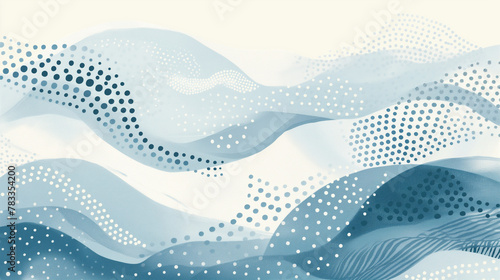 Wallpaper Mural Aqua Dream: Abstract Blue Polka Dot Pattern Torontodigital.ca