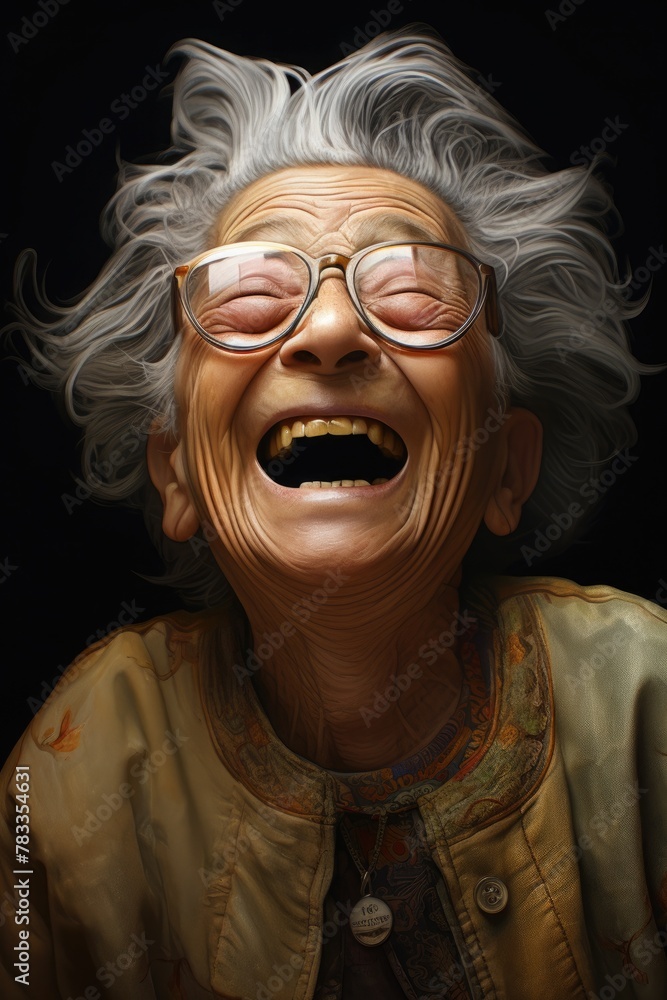 old, elderly woman laughs. portrait of a crazy grandmother, senior. happy retirement age. old, elderly woman laughs. portrait of a crazy grandmother, senior. happy retirement age.