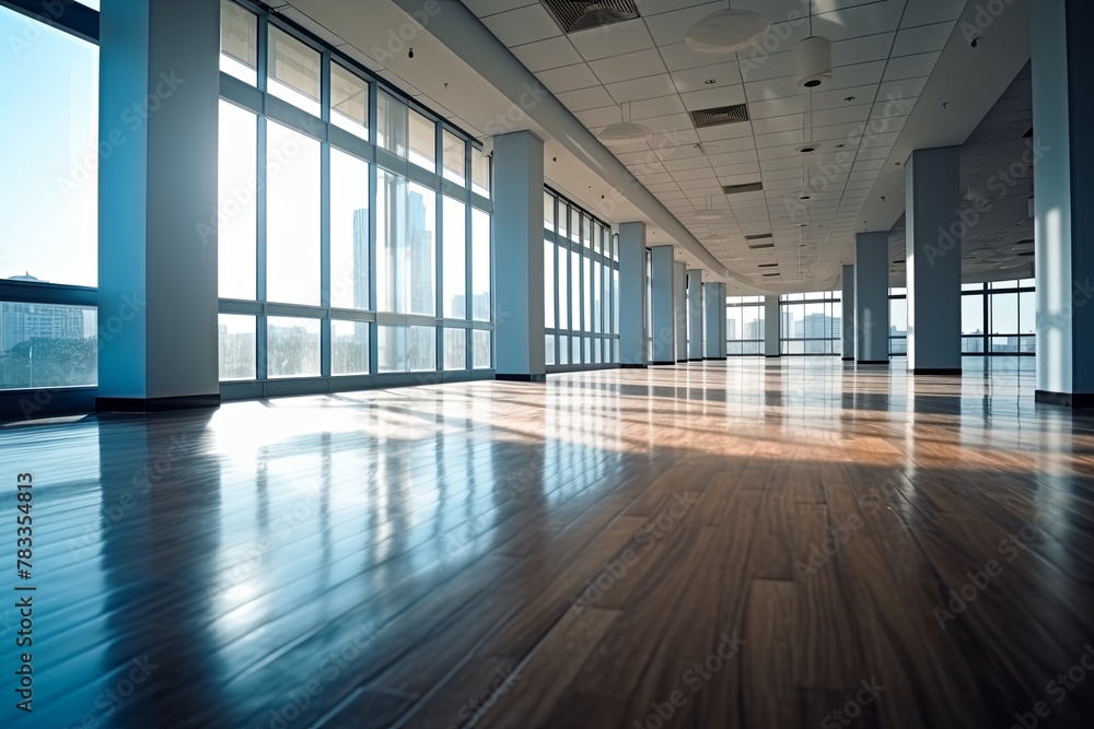 Empty Modern Office Space Blurred Background Empty Modern Office Space Blurred Background