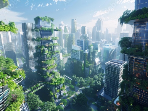 Green city of the future. City of the future