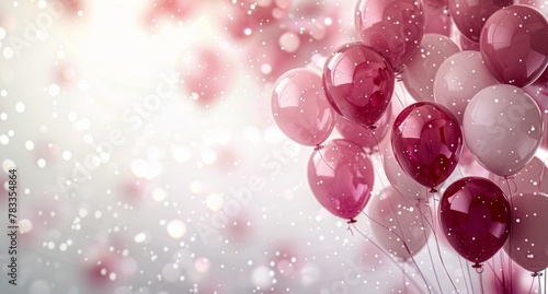 Group of Colorful Balloons Floating in the Air