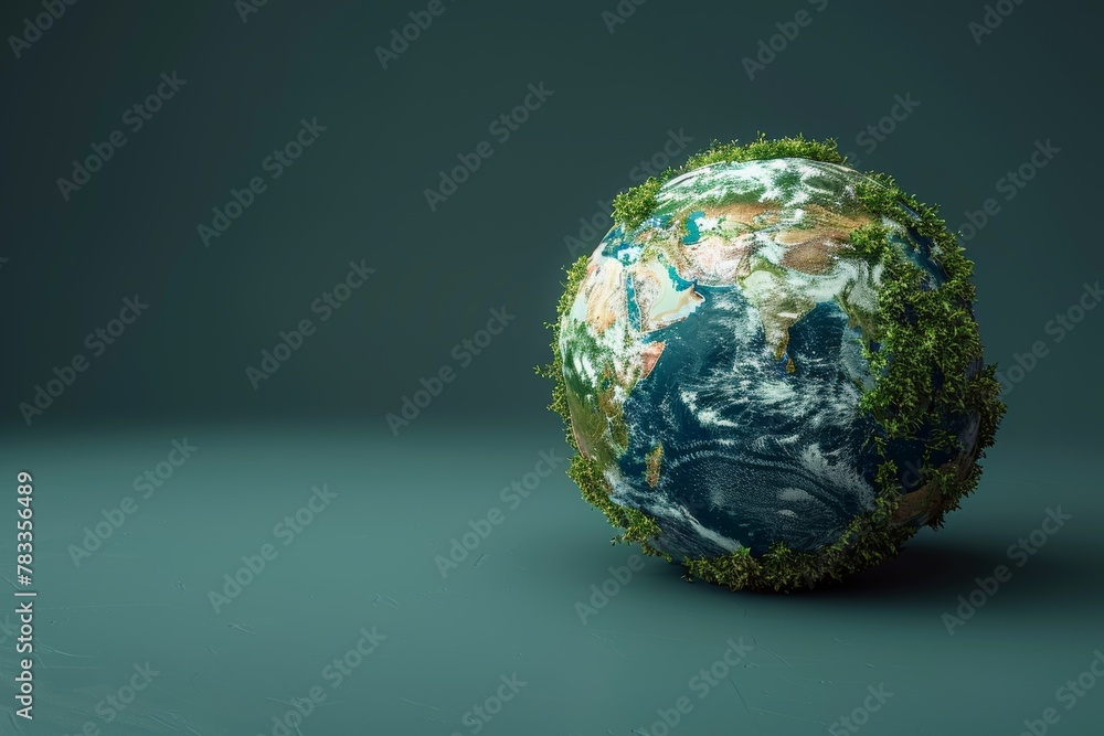 Fototapeta premium Green Moss Covering the Earths Surface. Generative AI