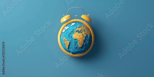 Earth World Alarm Clock. Generative AI