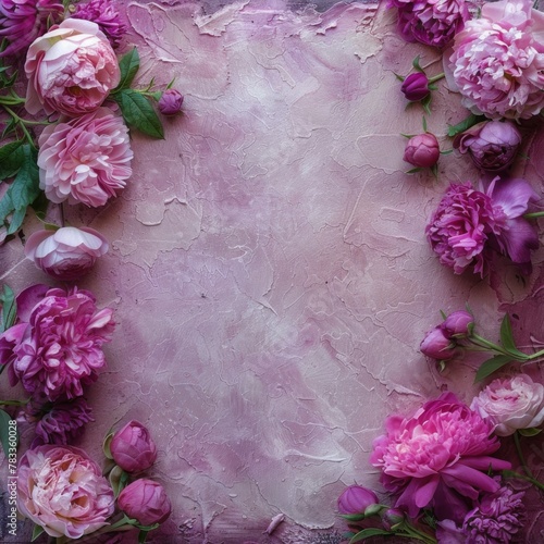 Flowers and Butterflies Painting on a Wall