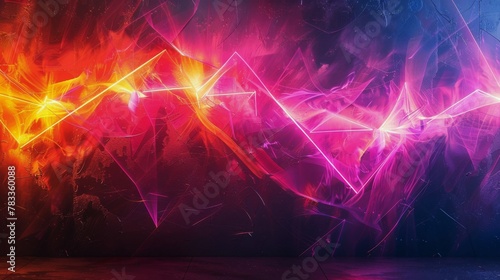 Colorful Abstract Background With Squares and Lines