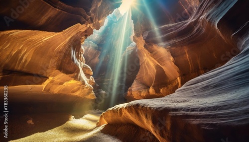 antelope canyon arizona usa natural wonder and amazing view with a sunbeam photo