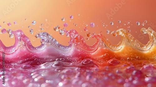 Colorful Liquid Splashing Into Water