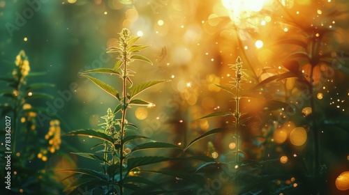 Close Up of Plant With Dew