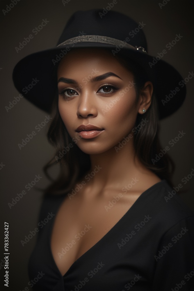 portrait of a woman in a hat, a woman wearing a hat poses for a picture portrait of a woman in a hat, a woman wearing a hat poses for a picture