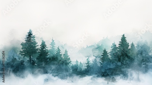 A painting of a forest with trees in the background © BrandwayArt
