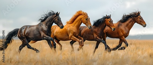 Harmony in Motion: The Equine Quartet. Concept Horseback Riding, Equestrian Sports, Equine Photography, Animal Bonding, Therapeutic Horsemanship