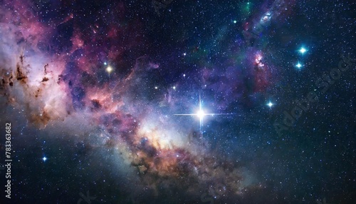 star field and nebula in outer space