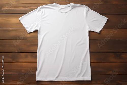 A Closed-Up Shot of A Plain White T-Shirt Mock-Up