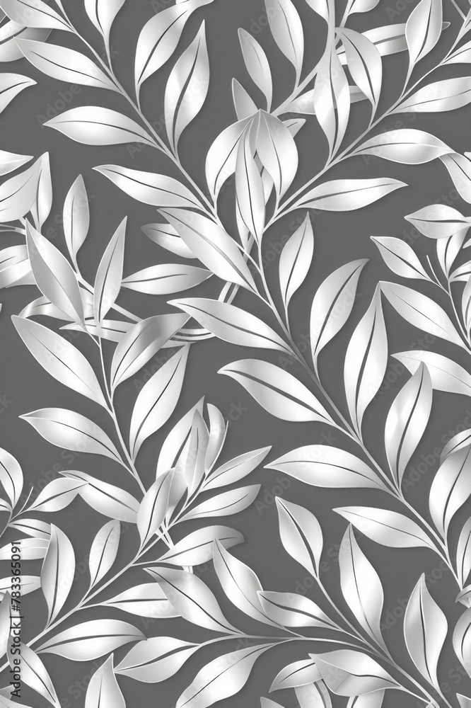 Silver leaves under a monochrome sky Silver leaves under a monochrome sky