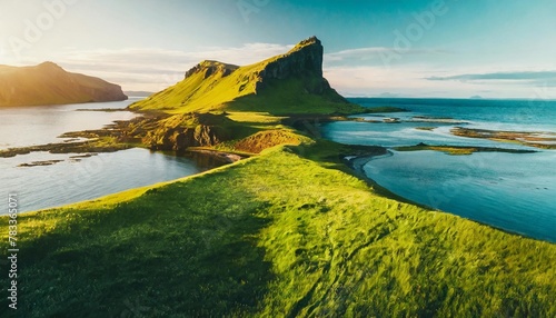 green grass island