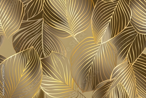 Wallpaper featuring gold leaves