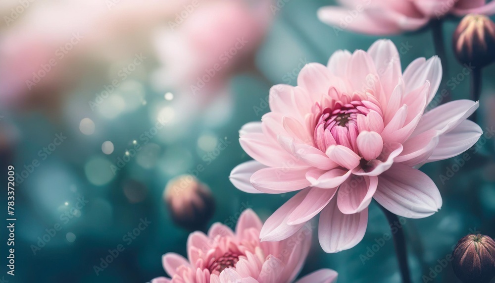 abstract deep floral background with soft pink flowers enchanted flower scene featuring blossoming flora in pastel hues with a tranquil ambiance