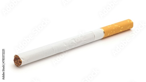 A cigarette isolated at the white background