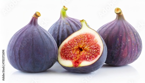 purple figs isolated on white background