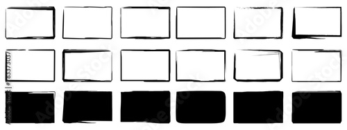Mega vector set of grunge rectangles vector illustrations