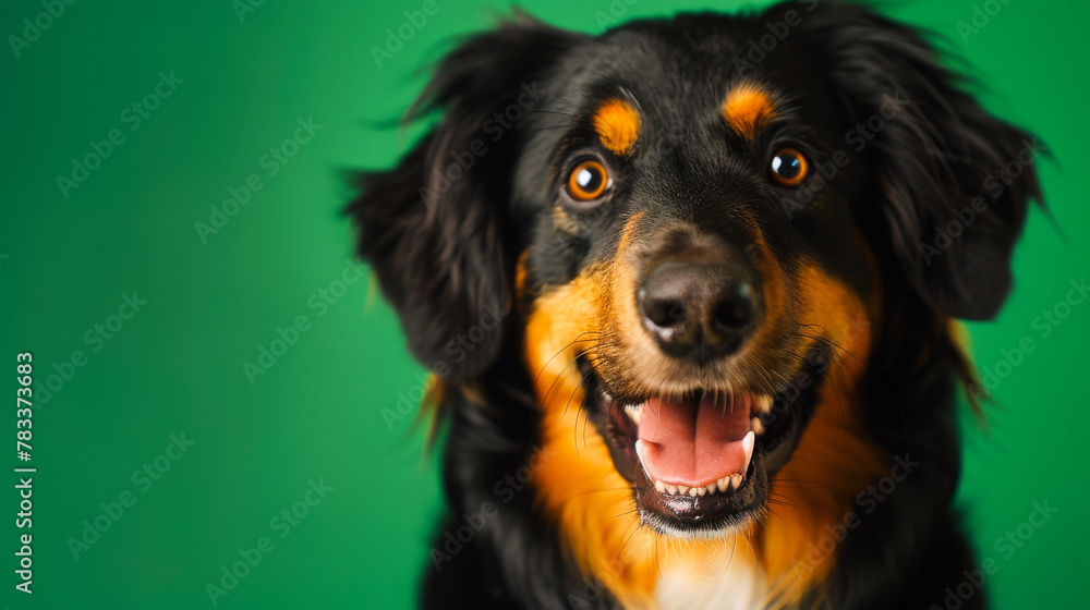 Dreamy Close-Up of a Puppy Smiling Joyfully Dreamy Close-Up of a Puppy Smiling Joyfully