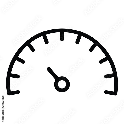 Speed meter icon. Manometer industrial control fuel auto electrical tester speed power measure line vector illustration