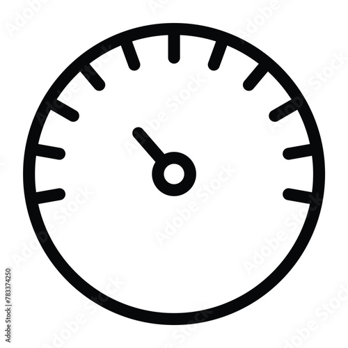 Speed meter icon. Manometer industrial control fuel auto electrical tester speed power measure line vector illustration