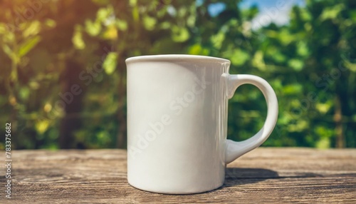 a plain white ceramic mug mock up generative ai