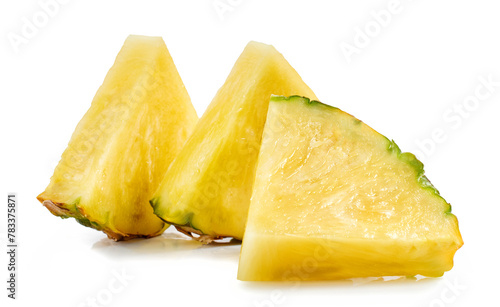 fresh juicy pineapple pieces