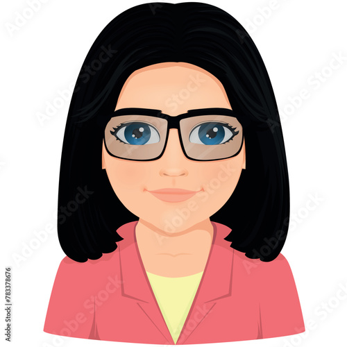 portrait of young woman with glasses