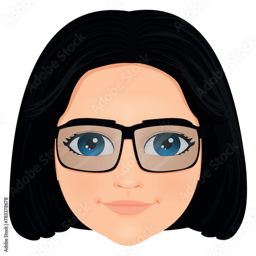 portrait of young woman with glasses