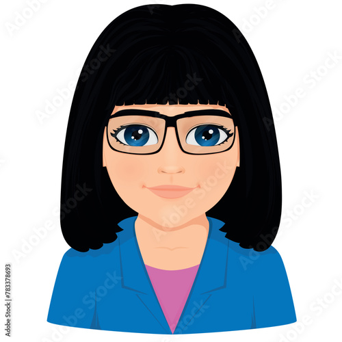 portrait of young woman with glasses