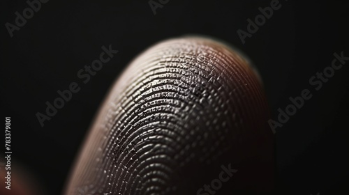a fingerprint with a finger