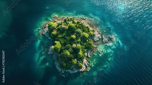 Island in the sea. sunny day. © Yahor Shylau 