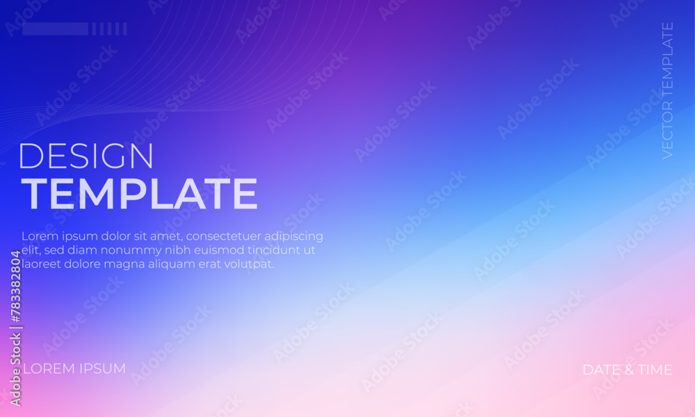 Blue Pink Indigo Gradient Background for Visual Projects - obrazy, fototapety, plakaty 