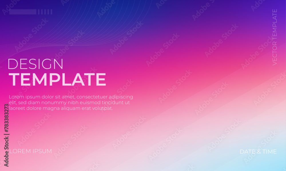 Stylish blue red and pink gradient background design