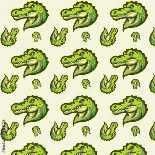 Crocodile pattern design in illustration