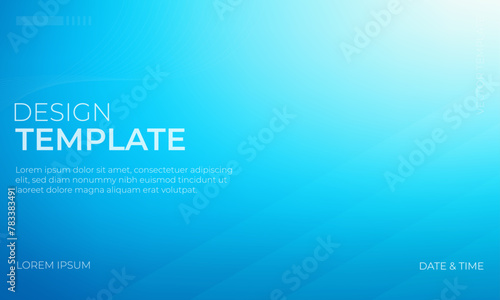 Abstract Blue White and Cyan Gradient Background Template