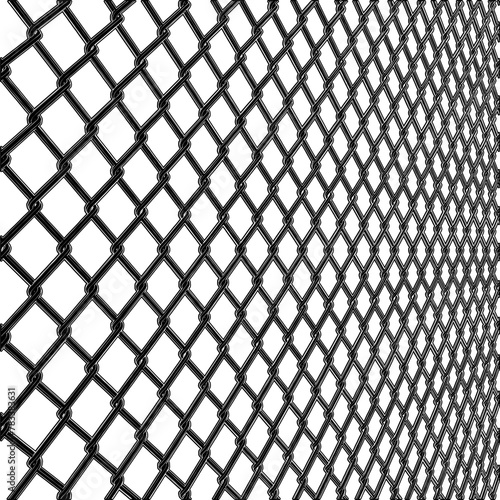 Wallpaper Mural Wired Metal Fence Mesh Vector. Pattern Texture Of Steel Wire Grid Isolated On White Transparent Background. 3d Aluminum Grate For Jail Cage. Safety Barrier. Torontodigital.ca