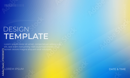 Trendy Blue Yellow and Gray Gradient Background Artwork