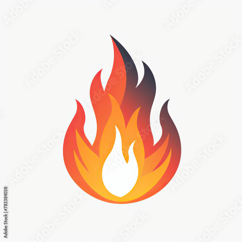 A fire with orange flames is depicted in the image. The fire is the main focus of the image, and it is a symbol of warmth, energy, and passion