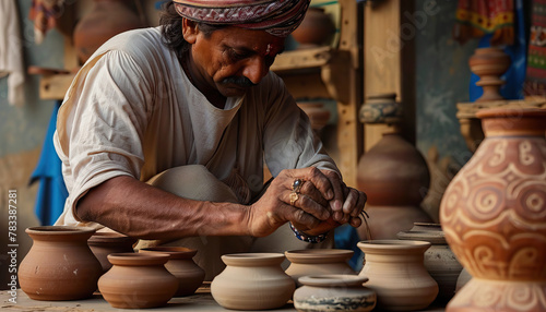 Artisan Workshop: A workshop where skilled artisans create intricate handcrafted items such as pottery, textiles, jewelry, or woodwork using traditional techniques