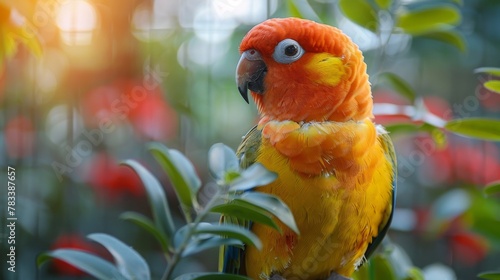 Blue and Yellow Parrot Perched on Tree