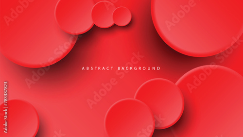 Modern neumorphism abstract background. Gradient background with neumorphism circles. Minimal abstract clean paper 3d design template. Circular neumorphic frame banner. Realistic paper surface. Vector