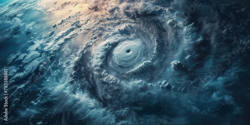 tropical cyclone as seen from Earth orbit Generative AI