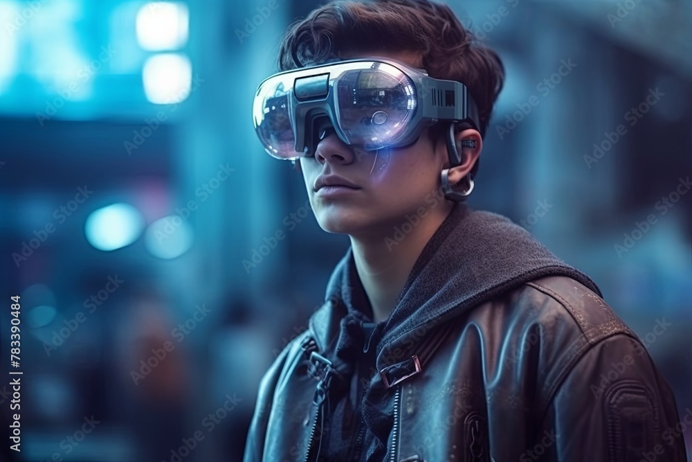 It seems like you're referring to smart glasses, augmented reality (AR) goggles, or virtual reality (VR) devices that overlay digital information onto the user's field of view.
It seems like you're referring to smart glasses, augmented reality (AR) goggles, or virtual reality (VR) devices that overlay digital information onto the user's field of view.