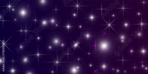  Light sparkle vector stars night blueberry starry sky, sparkle of stars, radiance. Magic background