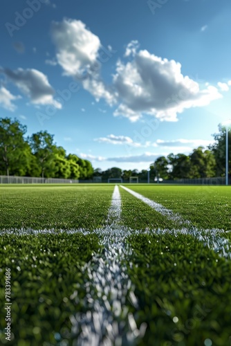 lawn on a football field Generative AI